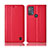 Handytasche Stand Schutzhülle Flip Leder Hülle H11P für Motorola Moto G50 Rot