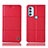 Handytasche Stand Schutzhülle Flip Leder Hülle H11P für Motorola Moto G71 5G Rot