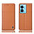 Handytasche Stand Schutzhülle Flip Leder Hülle H11P für Oppo A58 5G Orange