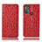 Handytasche Stand Schutzhülle Flip Leder Hülle H15P für Motorola Moto G50 Rot