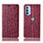 Handytasche Stand Schutzhülle Flip Leder Hülle H16P für Motorola Moto G41 Rot