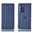 Handytasche Stand Schutzhülle Flip Leder Hülle H18P für Motorola Moto G200 5G Blau