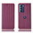 Handytasche Stand Schutzhülle Flip Leder Hülle H18P für Motorola Moto G200 5G Violett