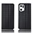 Handytasche Stand Schutzhülle Flip Leder Hülle H20P für Oppo Find X5 5G Schwarz
