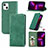 Handytasche Stand Schutzhülle Flip Leder Hülle H30 für Apple iPhone 13 Grün