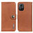 Handytasche Stand Schutzhülle Flip Leder Hülle K02Z für Xiaomi Poco M4 5G Braun