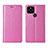 Handytasche Stand Schutzhülle Flip Leder Hülle L01 für Google Pixel 5 Rosa