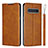 Handytasche Stand Schutzhülle Flip Leder Hülle L01 für LG V60 ThinQ 5G Orange