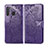 Handytasche Stand Schutzhülle Flip Leder Hülle L01 für Samsung Galaxy A21 Violett