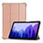 Handytasche Stand Schutzhülle Flip Leder Hülle L01 für Samsung Galaxy Tab A7 4G 10.4 SM-T505 Rosegold