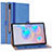 Handytasche Stand Schutzhülle Flip Leder Hülle L01 für Samsung Galaxy Tab S6 10.5 SM-T860 Hellblau