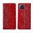 Handytasche Stand Schutzhülle Flip Leder Hülle L02 für Oppo A72 5G Rot