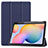 Handytasche Stand Schutzhülle Flip Leder Hülle L02 für Samsung Galaxy Tab S6 Lite 4G 10.4 SM-P615 Blau