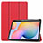 Handytasche Stand Schutzhülle Flip Leder Hülle L02 für Samsung Galaxy Tab S6 Lite 4G 10.4 SM-P615 Rot