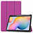 Handytasche Stand Schutzhülle Flip Leder Hülle L02 für Samsung Galaxy Tab S6 Lite 4G 10.4 SM-P615 Violett