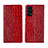 Handytasche Stand Schutzhülle Flip Leder Hülle L03 für Oppo Reno5 5G Rot