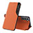 Handytasche Stand Schutzhülle Flip Leder Hülle L03 für Samsung Galaxy S21 FE 5G Orange