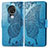 Handytasche Stand Schutzhülle Flip Leder Hülle L04 für Nokia 7.2 Blau
