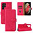 Handytasche Stand Schutzhülle Flip Leder Hülle L04Z für Samsung Galaxy S21 Ultra 5G Pink