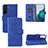 Handytasche Stand Schutzhülle Flip Leder Hülle L04Z für Samsung Galaxy S22 5G Blau