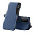 Handytasche Stand Schutzhülle Flip Leder Hülle L07 für Huawei P Smart (2021) Blau