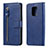 Handytasche Stand Schutzhülle Flip Leder Hülle L07 für Xiaomi Redmi Note 9S Blau
