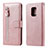 Handytasche Stand Schutzhülle Flip Leder Hülle L07 für Xiaomi Redmi Note 9S Rosegold