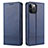 Handytasche Stand Schutzhülle Flip Leder Hülle L08 für Apple iPhone 12 Pro Max Blau