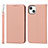 Handytasche Stand Schutzhülle Flip Leder Hülle L10 für Apple iPhone 14 Rosegold