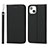 Handytasche Stand Schutzhülle Flip Leder Hülle L10 für Apple iPhone 14 Schwarz
