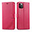 Handytasche Stand Schutzhülle Flip Leder Hülle L11 für Apple iPhone 12 Pro Pink
