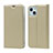 Handytasche Stand Schutzhülle Flip Leder Hülle L18 für Apple iPhone 14 Gold