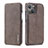 Handytasche Stand Schutzhülle Flip Leder Hülle LC1 für Apple iPhone 14 Grau