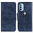 Handytasche Stand Schutzhülle Flip Leder Hülle M02L für Motorola Moto G31 Blau