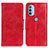 Handytasche Stand Schutzhülle Flip Leder Hülle M02L für Motorola Moto G31 Rot