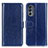 Handytasche Stand Schutzhülle Flip Leder Hülle M05L für Motorola Moto G62 5G Blau