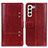 Handytasche Stand Schutzhülle Flip Leder Hülle M06L für Samsung Galaxy S21 5G Rot