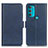 Handytasche Stand Schutzhülle Flip Leder Hülle M15L für Motorola Moto G71 5G Blau