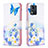 Handytasche Stand Schutzhülle Flip Leder Hülle Modisch Muster B01F für Motorola Moto E13 Blau