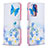 Handytasche Stand Schutzhülle Flip Leder Hülle Modisch Muster B01F für Samsung Galaxy Note 20 Ultra 5G Blau