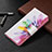 Handytasche Stand Schutzhülle Flip Leder Hülle Modisch Muster B01F für Samsung Galaxy S22 5G Bunt