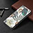 Handytasche Stand Schutzhülle Flip Leder Hülle Modisch Muster B03F für Samsung Galaxy S21 Ultra 5G Minzgrün