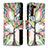 Handytasche Stand Schutzhülle Flip Leder Hülle Modisch Muster B04F für Samsung Galaxy S22 5G