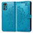 Handytasche Stand Schutzhülle Flip Leder Hülle Modisch Muster für Motorola Moto G22 Blau