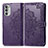 Handytasche Stand Schutzhülle Flip Leder Hülle Modisch Muster für Motorola MOTO G52 Violett