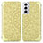 Handytasche Stand Schutzhülle Flip Leder Hülle Modisch Muster für Samsung Galaxy S21 5G Gelb