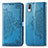 Handytasche Stand Schutzhülle Flip Leder Hülle Modisch Muster für Sony Xperia L3 Blau