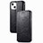 Handytasche Stand Schutzhülle Flip Leder Hülle Modisch Muster H02 für Apple iPhone 13 Mini Schwarz