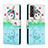 Handytasche Stand Schutzhülle Flip Leder Hülle Modisch Muster H02X für Samsung Galaxy S22 5G Grün