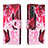 Handytasche Stand Schutzhülle Flip Leder Hülle Modisch Muster H02X für Samsung Galaxy S22 5G Pink